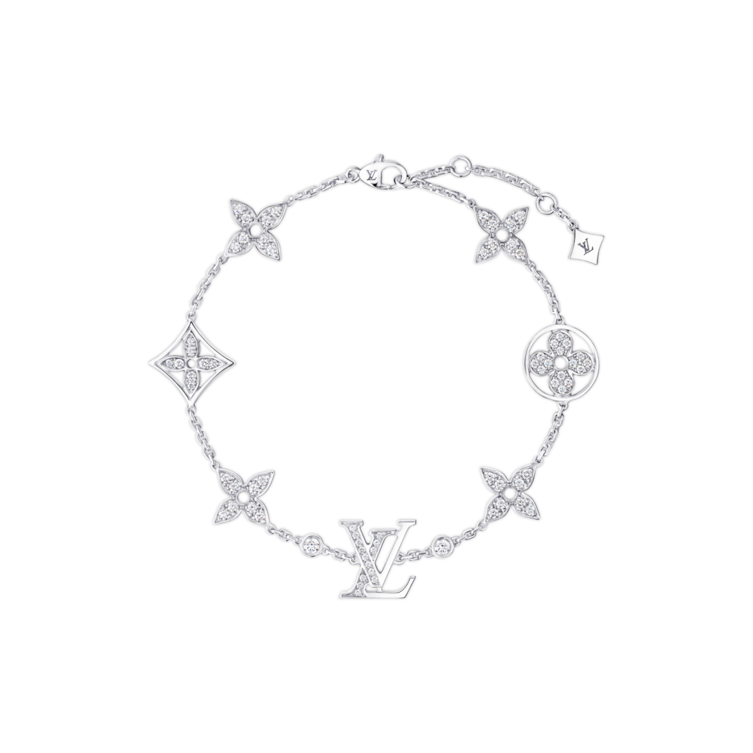 Idylle Blossom Multi-Motif Bracelet, White Gold and Diamonds